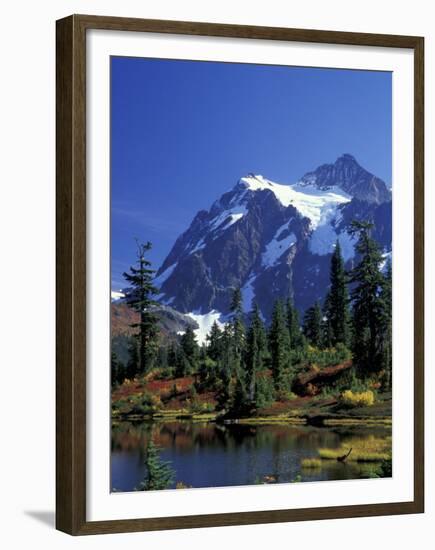 Mount Shuksan and Picture Lake, Heather Meadows, Washington, USA-Jamie & Judy Wild-Framed Premium Photographic Print