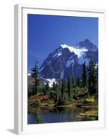 Mount Shuksan and Picture Lake, Heather Meadows, Washington, USA-Jamie & Judy Wild-Framed Premium Photographic Print