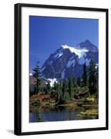 Mount Shuksan and Picture Lake, Heather Meadows, Washington, USA-Jamie & Judy Wild-Framed Premium Photographic Print