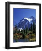 Mount Shuksan and Picture Lake, Heather Meadows, Washington, USA-Jamie & Judy Wild-Framed Premium Photographic Print