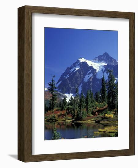 Mount Shuksan and Picture Lake, Heather Meadows, Washington, USA-Jamie & Judy Wild-Framed Photographic Print