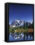 Mount Shuksan at Picture Lake, Heather Meadows, Washington, USA-Jamie & Judy Wild-Framed Stretched Canvas