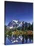 Mount Shuksan at Picture Lake, Heather Meadows, Washington, USA-Jamie & Judy Wild-Stretched Canvas