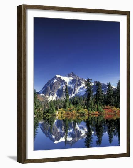 Mount Shuksan at Picture Lake, Heather Meadows, Washington, USA-Jamie & Judy Wild-Framed Premium Photographic Print