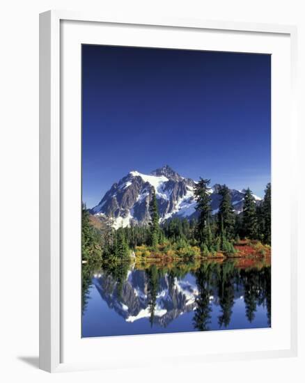 Mount Shuksan at Picture Lake, Heather Meadows, Washington, USA-Jamie & Judy Wild-Framed Premium Photographic Print