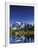 Mount Shuksan at Picture Lake, Heather Meadows, Washington, USA-Jamie & Judy Wild-Framed Premium Photographic Print