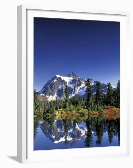 Mount Shuksan at Picture Lake, Heather Meadows, Washington, USA-Jamie & Judy Wild-Framed Premium Photographic Print