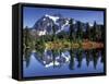 Mount Shuksan at Picture Lake, Heather Meadows, Washington, USA-Jamie & Judy Wild-Framed Stretched Canvas