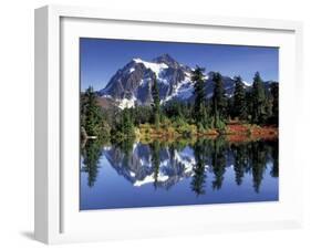 Mount Shuksan at Picture Lake, Heather Meadows, Washington, USA-Jamie & Judy Wild-Framed Premium Photographic Print