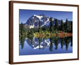 Mount Shuksan at Picture Lake, Heather Meadows, Washington, USA-Jamie & Judy Wild-Framed Photographic Print