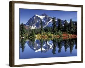 Mount Shuksan at Picture Lake, Heather Meadows, Washington, USA-Jamie & Judy Wild-Framed Photographic Print