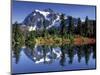 Mount Shuksan at Picture Lake, Heather Meadows, Washington, USA-Jamie & Judy Wild-Mounted Photographic Print