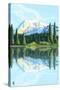 Mount Shuksan (Image Only)-Lantern Press-Stretched Canvas