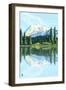 Mount Shuksan (Image Only)-Lantern Press-Framed Art Print