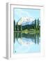 Mount Shuksan (Image Only)-Lantern Press-Framed Art Print