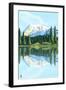 Mount Shuksan (Image Only)-Lantern Press-Framed Art Print