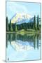 Mount Shuksan (Image Only)-Lantern Press-Mounted Art Print