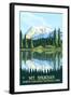 Mount Shuksan - North Cascades National Park, WA-Lantern Press-Framed Art Print