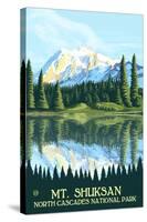 Mount Shuksan - North Cascades National Park, WA-Lantern Press-Stretched Canvas