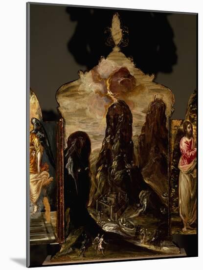 Mount Sinai, Portable Triptych Altar-El Greco-Mounted Giclee Print