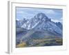 Mount Sneffels after an Early Autumn Snowfall, Near Telluride, Co-Howard Newcomb-Framed Photographic Print