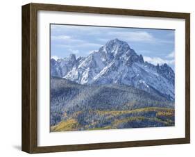 Mount Sneffels after an Early Autumn Snowfall, Near Telluride, Co-Howard Newcomb-Framed Photographic Print