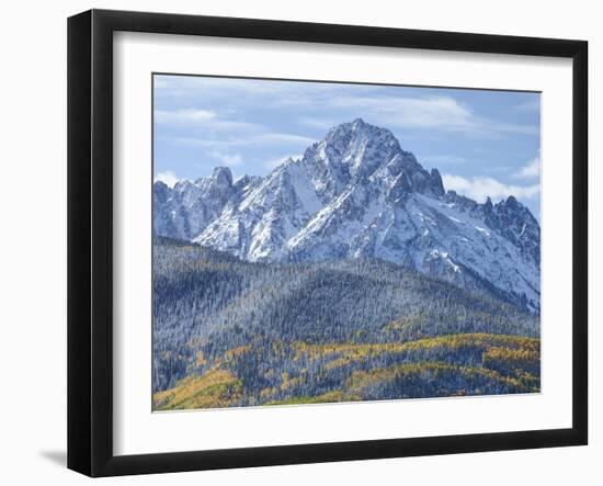 Mount Sneffels after an Early Autumn Snowfall, Near Telluride, Co-Howard Newcomb-Framed Photographic Print