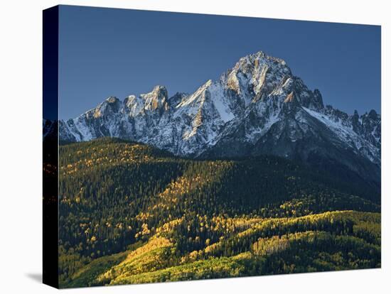 Mount Sneffels with Snow in the Fall-James Hager-Stretched Canvas