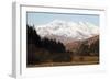 Mount Snowdon Capped with Snow as Welsh Sheep Graze on a Sunny Spring Day, Snowdonia National Park-Stuart Forster-Framed Photographic Print