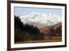 Mount Snowdon Capped with Snow as Welsh Sheep Graze on a Sunny Spring Day, Snowdonia National Park-Stuart Forster-Framed Photographic Print