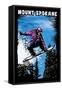 Mount Spokane, Washington - Scratchboard Snowboarder-Lantern Press-Framed Stretched Canvas