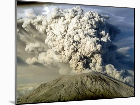 Mount St. Helen's Erupts-null-Mounted Premium Photographic Print