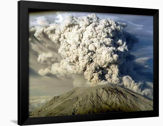 Mount St. Helen's Erupts-null-Framed Photographic Print