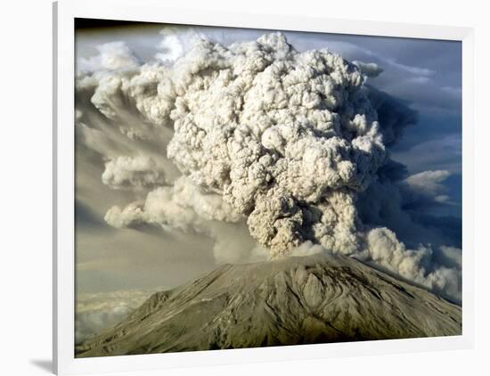 Mount St. Helen's Erupts-null-Framed Photographic Print