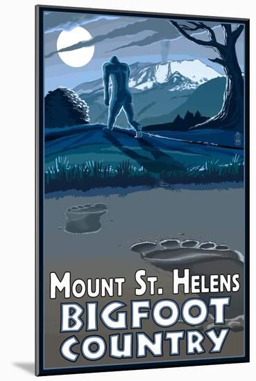 Mount St. Helens - Bigfoot Country-Lantern Press-Mounted Art Print