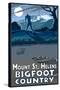 Mount St. Helens - Bigfoot Country-Lantern Press-Stretched Canvas