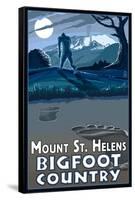 Mount St. Helens - Bigfoot Country-Lantern Press-Framed Stretched Canvas