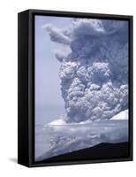 Mount St. Helens Erupting-Steve Terrill-Framed Stretched Canvas