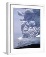 Mount St. Helens Erupting-Steve Terrill-Framed Photographic Print