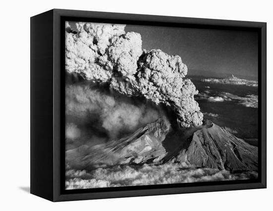 Mount St. Helens Eruption and Mount Hood-Bettmann-Framed Stretched Canvas