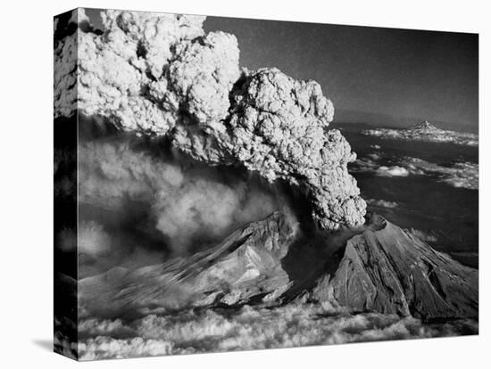 Mount St. Helens Eruption and Mount Hood-Bettmann-Stretched Canvas