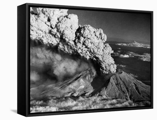 Mount St. Helens Eruption and Mount Hood-Bettmann-Framed Stretched Canvas