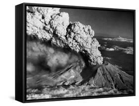 Mount St. Helens Eruption and Mount Hood-Bettmann-Framed Stretched Canvas