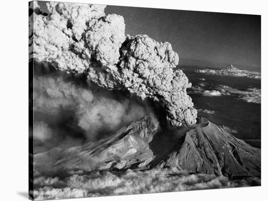 Mount St. Helens Eruption and Mount Hood-Bettmann-Stretched Canvas