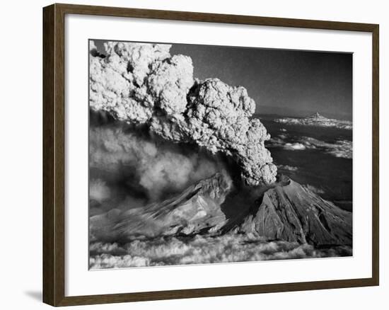 Mount St. Helens Eruption and Mount Hood-Bettmann-Framed Photographic Print