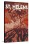 Mount St. Helens Eruption, Washington, May 18, 1980-Lantern Press-Stretched Canvas