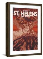 Mount St. Helens Eruption, Washington, May 18, 1980-Lantern Press-Framed Art Print