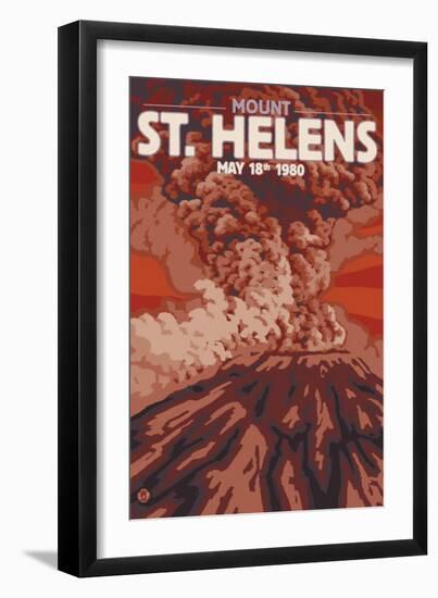 Mount St. Helens Eruption, Washington, May 18, 1980-Lantern Press-Framed Art Print