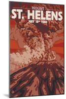 Mount St. Helens Eruption, Washington, May 18, 1980-Lantern Press-Mounted Art Print
