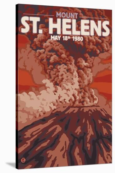Mount St. Helens Eruption, Washington, May 18, 1980-Lantern Press-Stretched Canvas